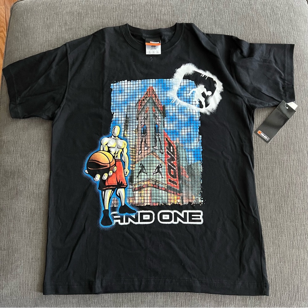 NWT AND1 Basketball Graphic Tee Size XL 100% Cotton